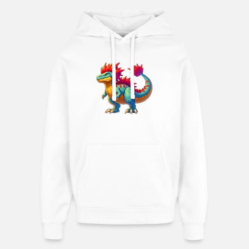 Dinosaurier - Oversized Unisex Hoodie von Stanley/Stella - Weiß