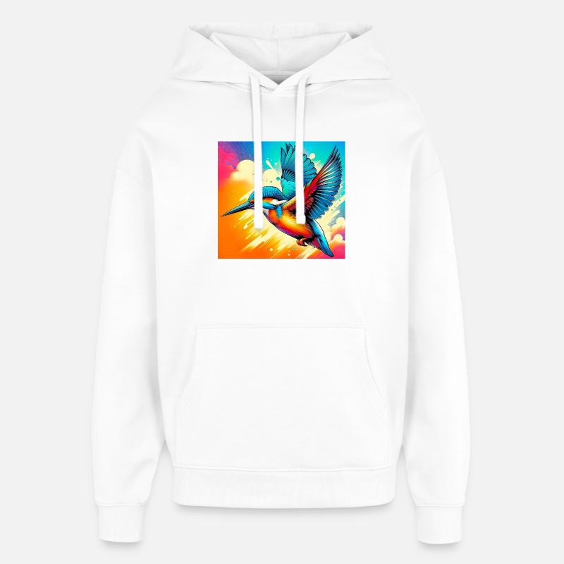 martin-pêcheur - Sweat à capuche unisexe Stanley/Stella Oversized - blanc