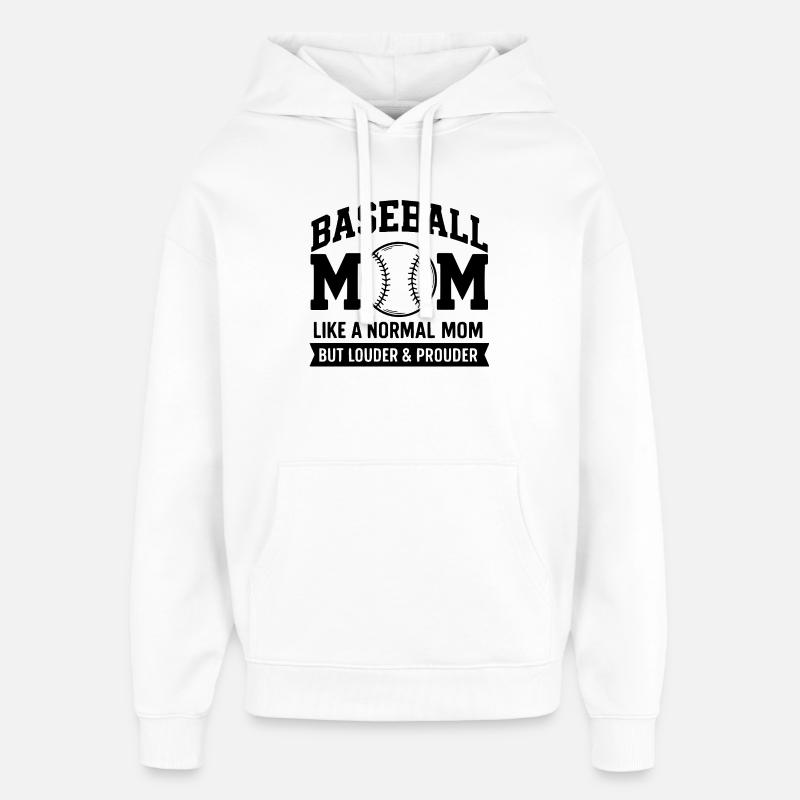 Stolze Baseball-Mutter Zitat Baseball-Mutter - Oversized Unisex Hoodie von Stanley/Stella - Weiß