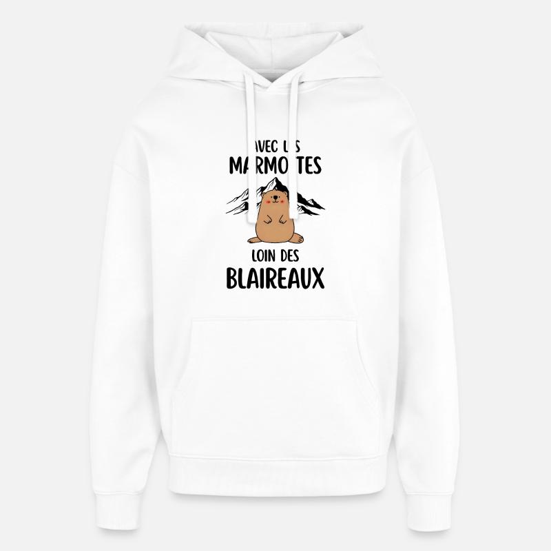 Marmotte - Sweat à capuche unisexe Stanley/Stella Oversized - blanc