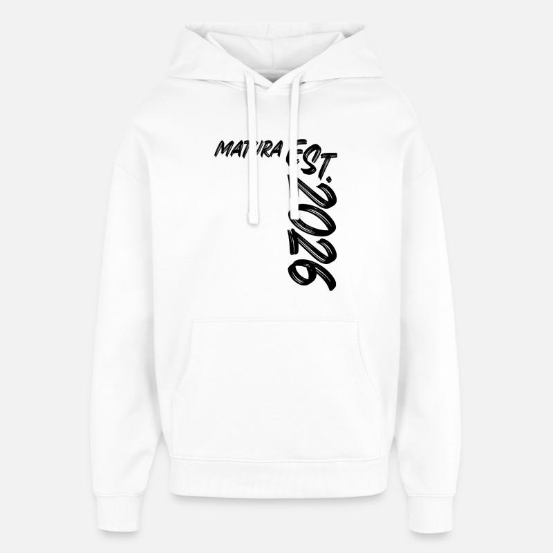 Matura Est. 2026 - Sweat à capuche unisexe Stanley/Stella Oversized - blanc