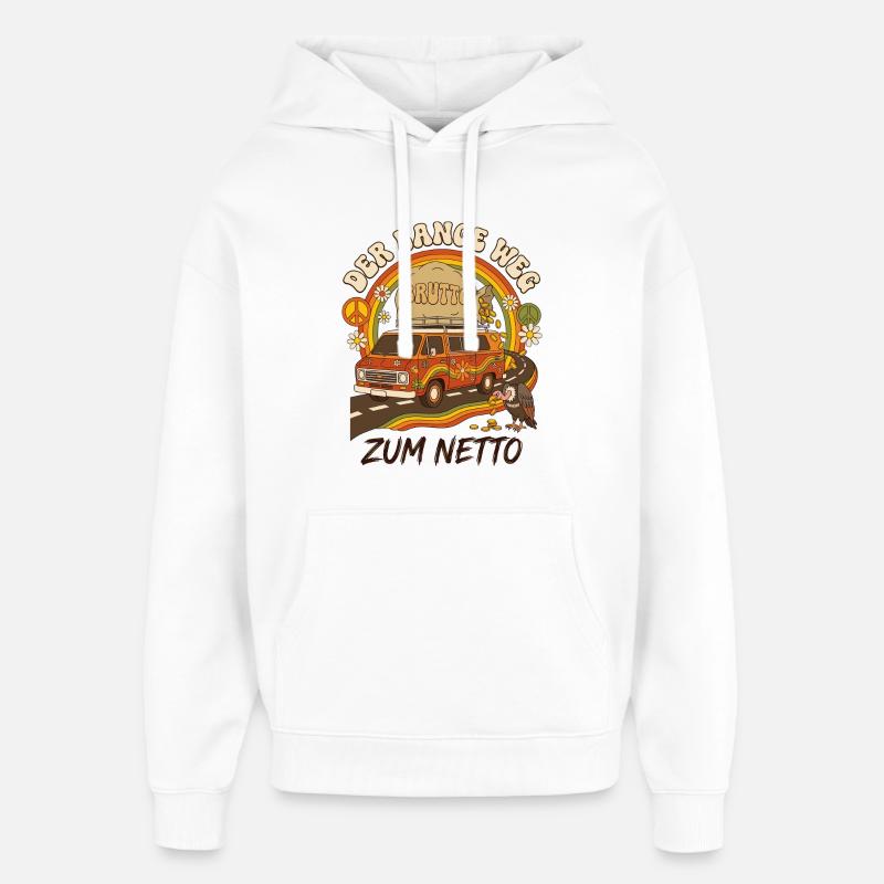 La longue route vers Netto - Sweat à capuche unisexe Stanley/Stella Oversized - blanc