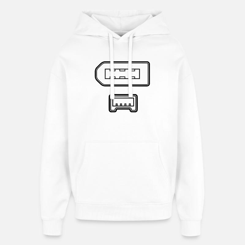 Connecteur fil de feu - Sweat à capuche unisexe Stanley/Stella Oversized - blanc