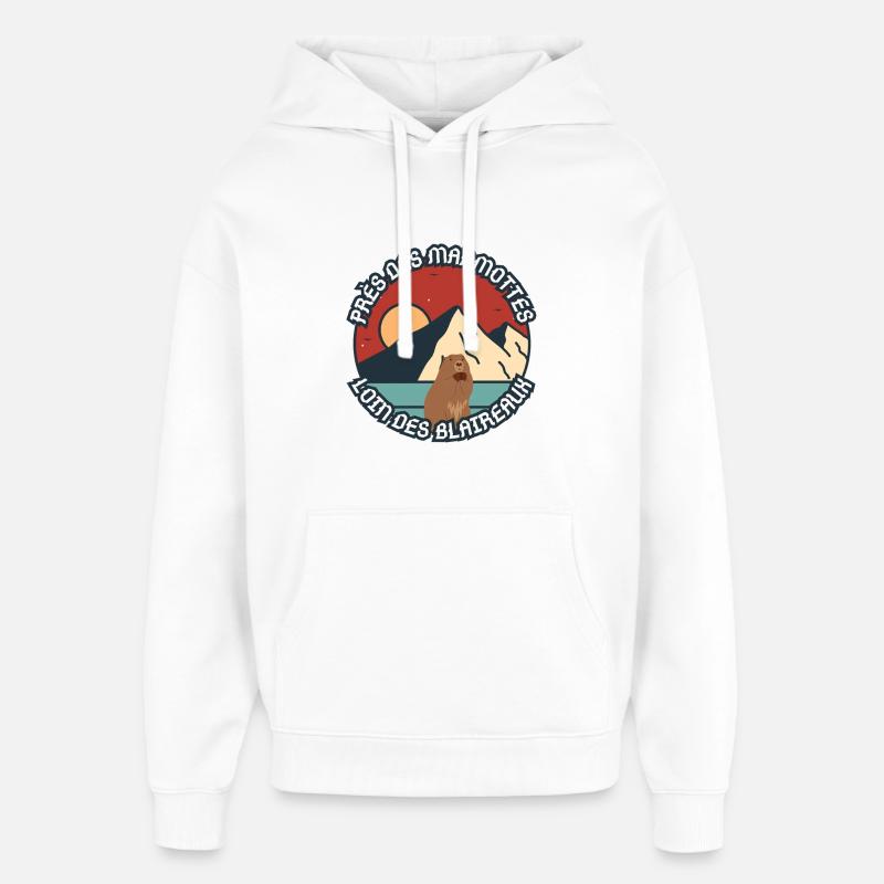 Humor über ein Murmeltier - Oversized Unisex Hoodie von Stanley/Stella - Weiß