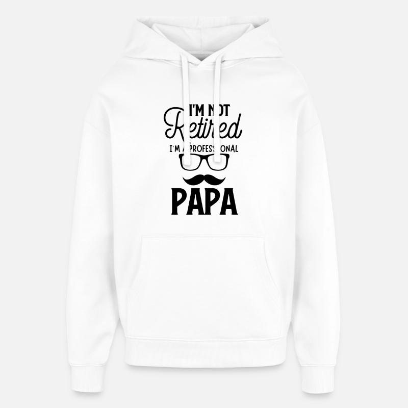 papa - Sweat à capuche unisexe Stanley/Stella Oversized - blanc