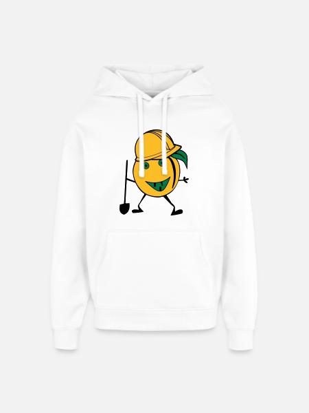 orange construction worker - Oversized Unisex Hoodie by Stanley/Stella - white