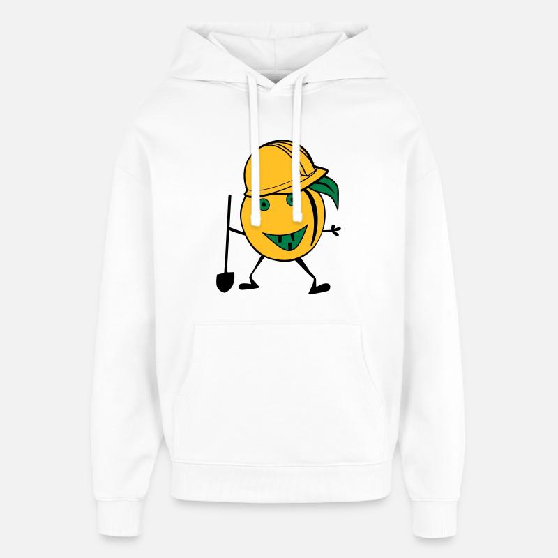 Orangen Bauarbeiter - Oversized Unisex Hoodie von Stanley/Stella - Weiß