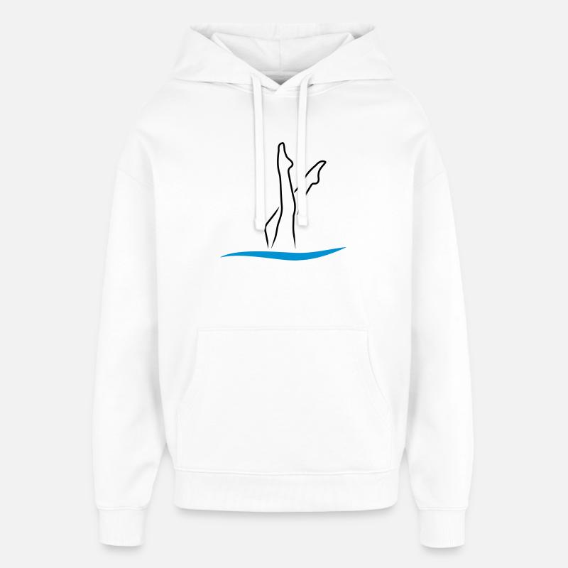 Synchronschwimmen - Oversized Unisex Hoodie von Stanley/Stella - Weiß