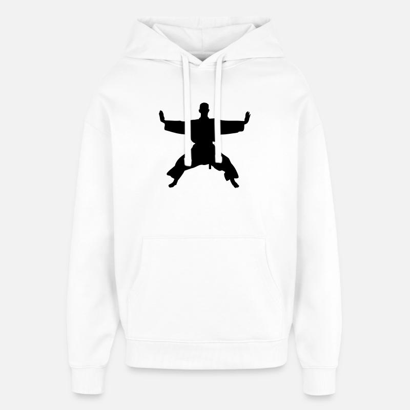 Kata karaté shotokan - Sweat à capuche unisexe Stanley/Stella Oversized - blanc