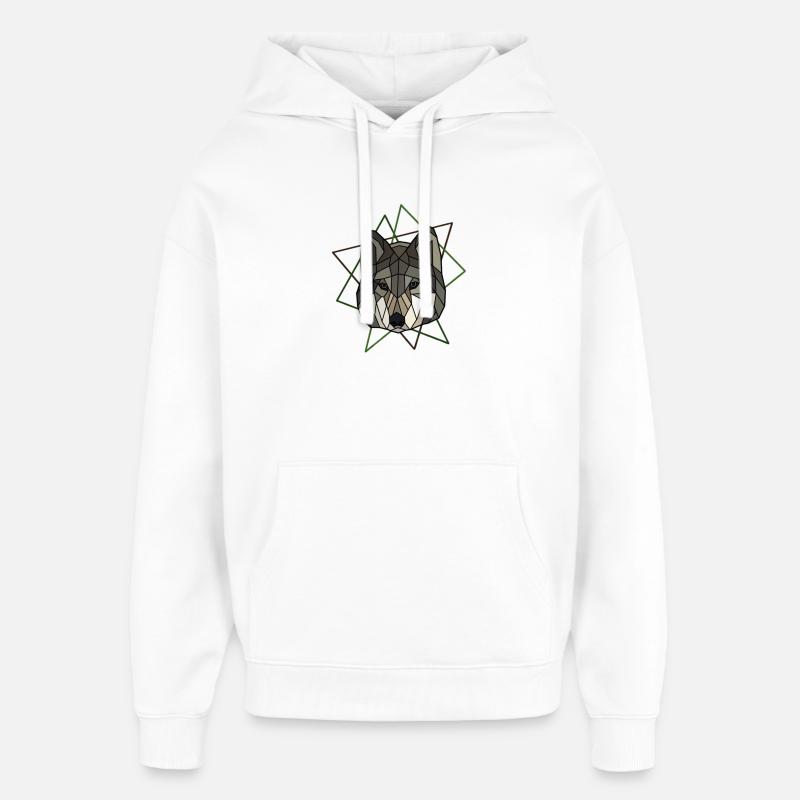 Wolf - Sweat à capuche unisexe Stanley/Stella Oversized - blanc