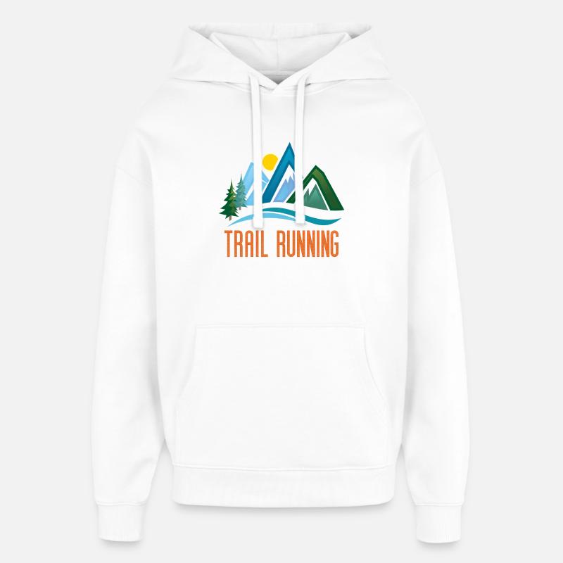 Trail Running - Sweat à capuche unisexe Stanley/Stella Oversized - blanc