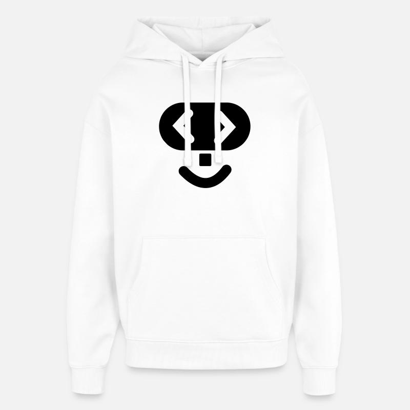 Logo du hacker 2 - Sweat à capuche unisexe Stanley/Stella Oversized - blanc