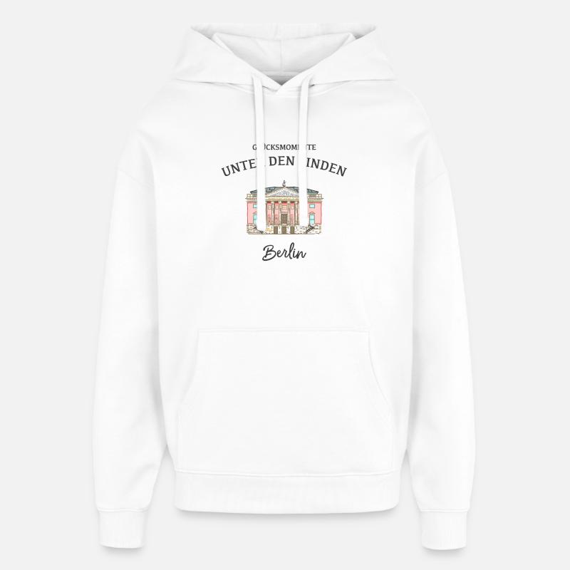 Berlin, Oper Unter den Linden - Sweat à capuche unisexe Stanley/Stella Oversized - blanc