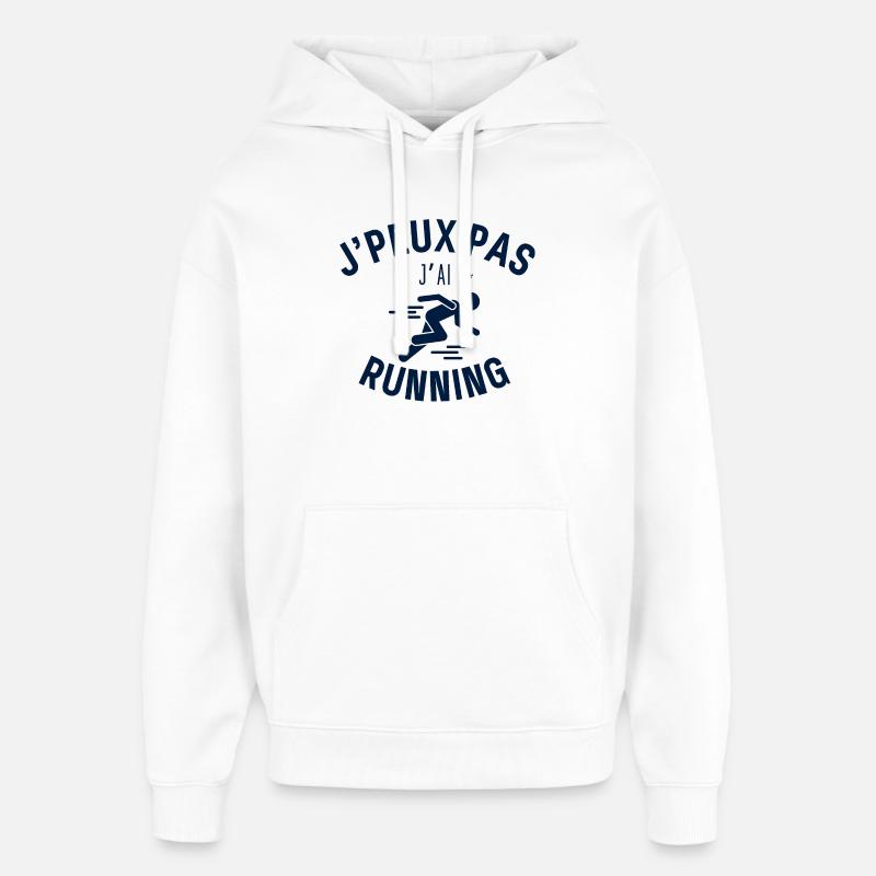 J peux pas j ai Running - Sweat à capuche unisexe Stanley/Stella Oversized - blanc