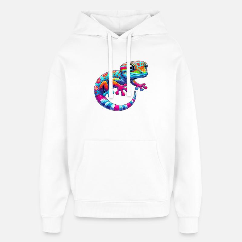 Gecko - Sweat à capuche unisexe Stanley/Stella Oversized - blanc
