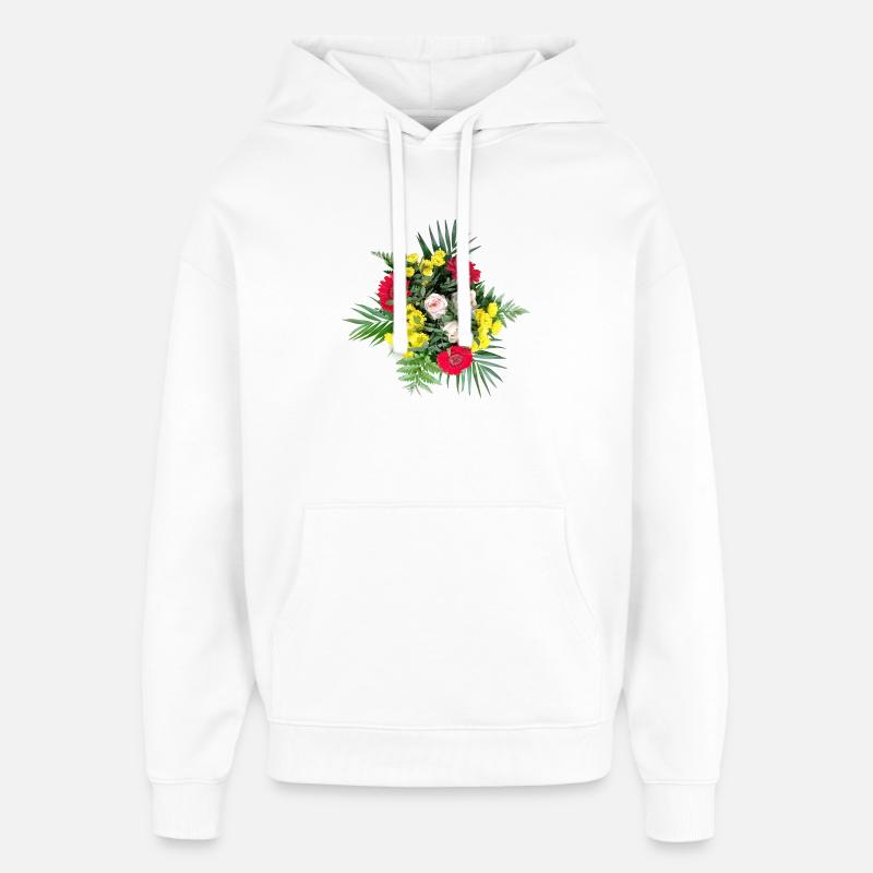 BOUQUET - Sweat à capuche unisexe Stanley/Stella Oversized - blanc