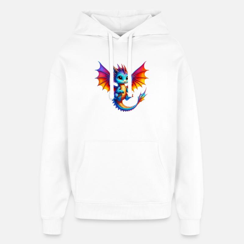 Drache - Oversized Unisex Hoodie von Stanley/Stella - Weiß