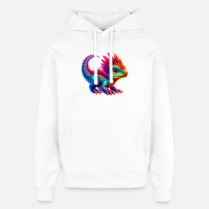 Dinosaure - Sweat à capuche unisexe Stanley/Stella Oversized - blanc