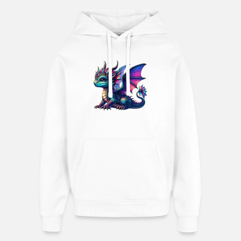 Drache - Oversized Unisex Hoodie von Stanley/Stella - Weiß