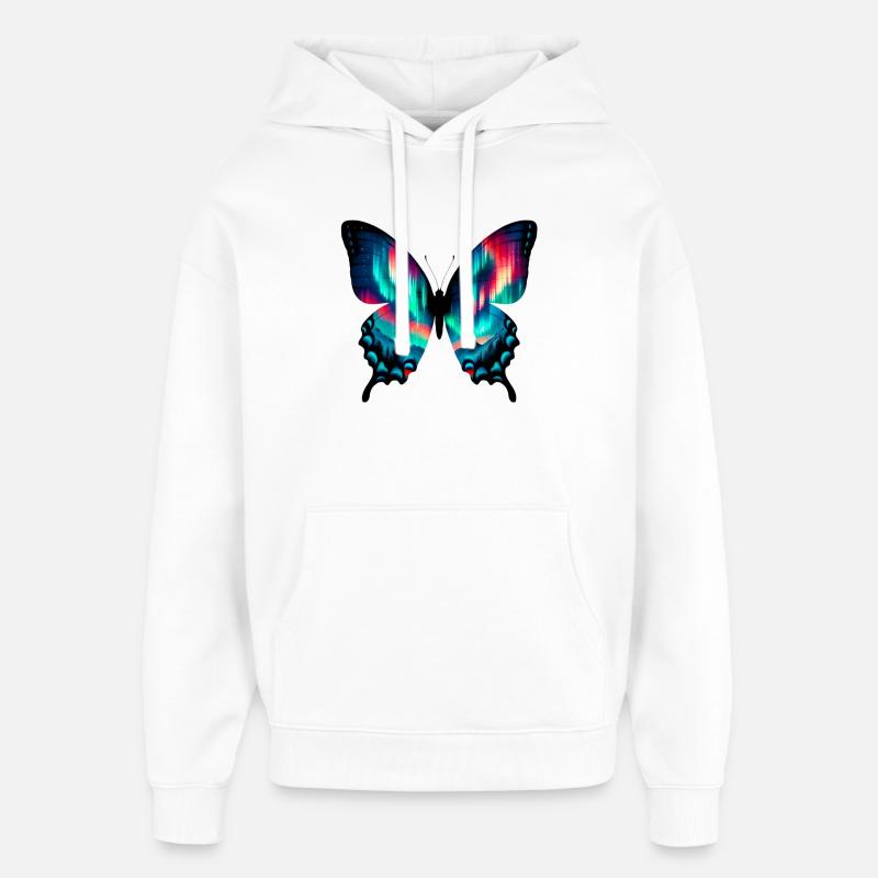 Papillon - Sweat à capuche unisexe Stanley/Stella Oversized - blanc