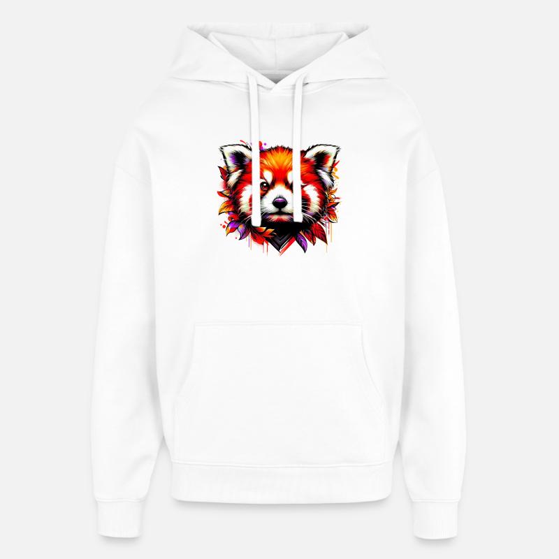 Petit panda - Sweat à capuche unisexe Stanley/Stella Oversized - blanc