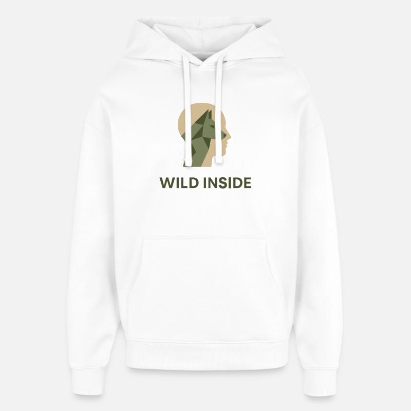 Wild Inside – Votre liberté intérieure - Sweat à capuche unisexe Stanley/Stella Oversized - blanc
