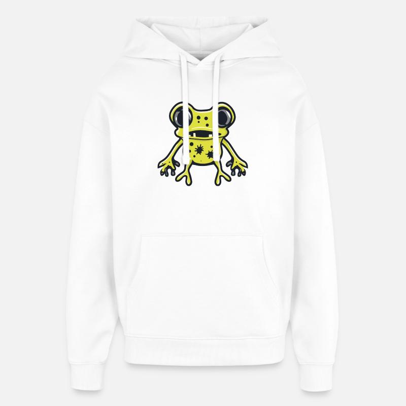 grenouille Halloween bande dessinée drôle - Sweat à capuche unisexe Stanley/Stella Oversized - blanc