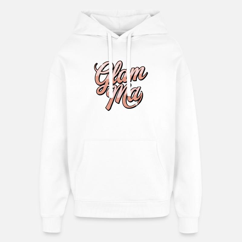 Glam Mad Glitter Script - Sweat à capuche unisexe Stanley/Stella Oversized - blanc