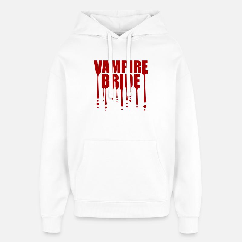 Vampire Mariée Sanglant Halloween Célibataire Mariage - Sweat à capuche unisexe Stanley/Stella Oversized - blanc