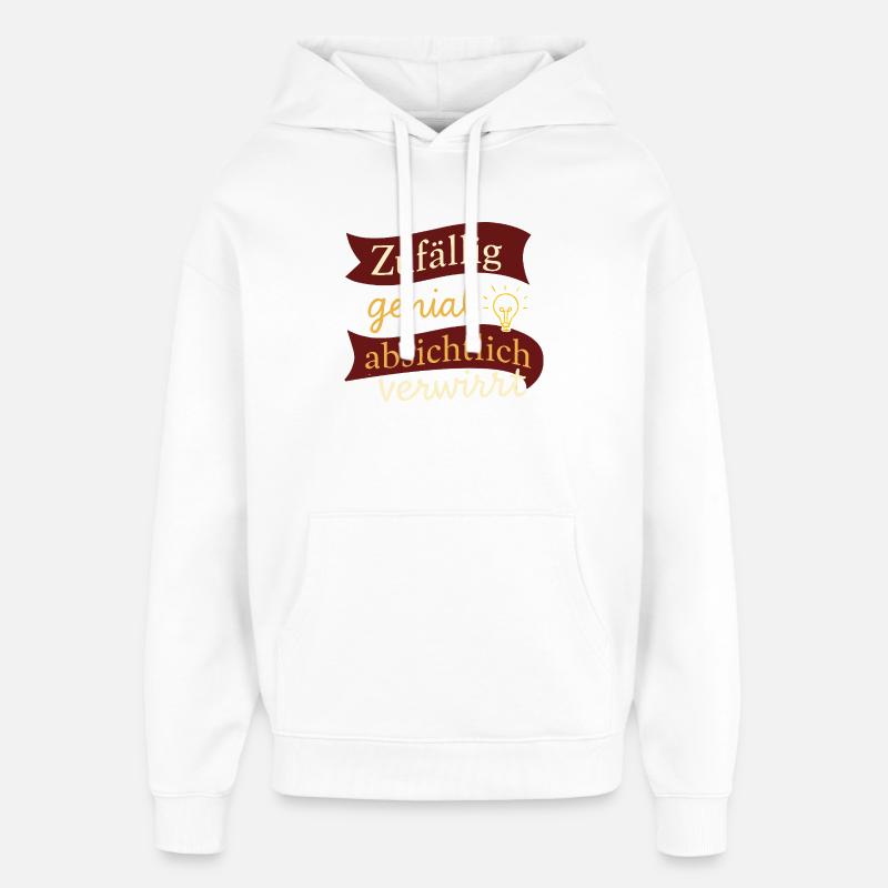 Accidentellement brillant – intentionnellement confus - Sweat à capuche unisexe Stanley/Stella Oversized - blanc