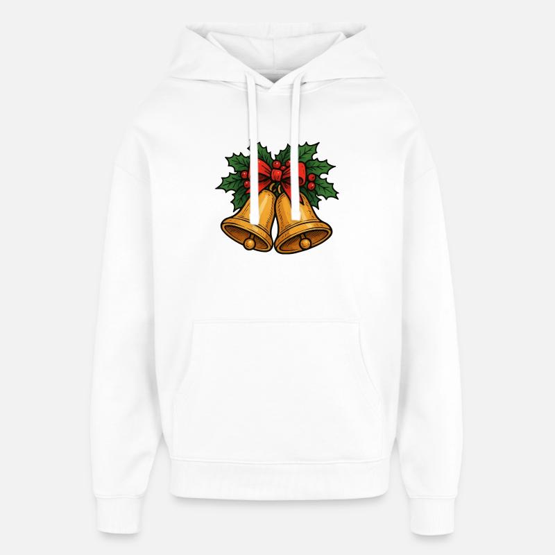 Les cloches de Noël s’inclinent - Sweat à capuche unisexe Stanley/Stella Oversized - blanc