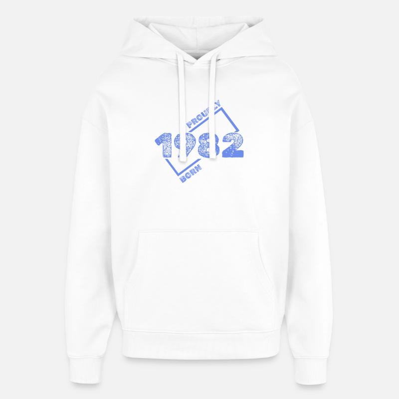 1982 1982 - Sweat à capuche unisexe Stanley/Stella Oversized - blanc