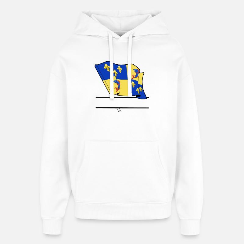 Espace textuel Dauphiné - Sweat à capuche unisexe Stanley/Stella Oversized - blanc