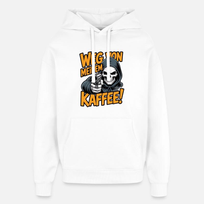Loin de mon café ! - Sweat à capuche unisexe Stanley/Stella Oversized - blanc