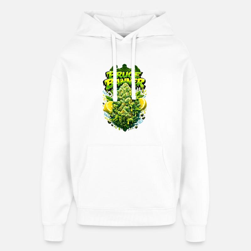 Gravure graffiti BB Strain - Sweat à capuche unisexe Stanley/Stella Oversized - blanc