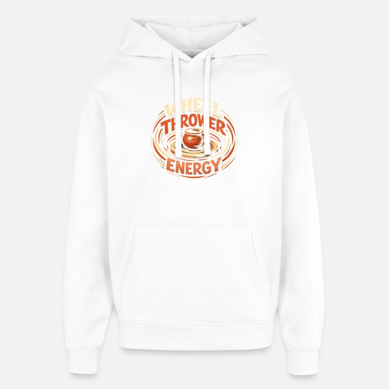 Énergie de platine | Poterie - Sweat à capuche unisexe Stanley/Stella Oversized - blanc