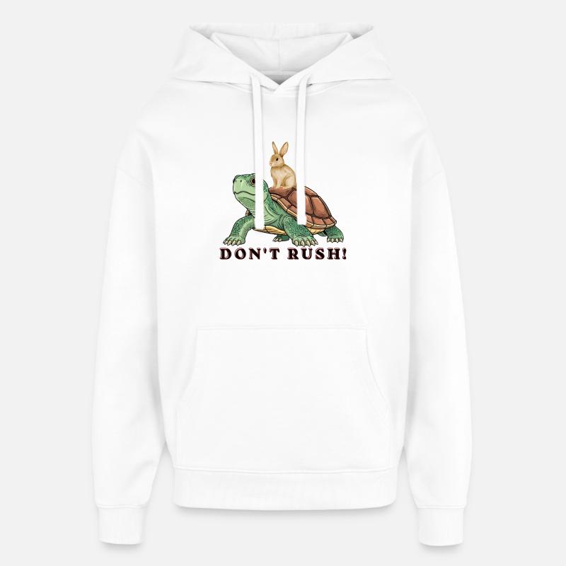 Lass dir Zeit! - Oversized Unisex Hoodie von Stanley/Stella - Weiß