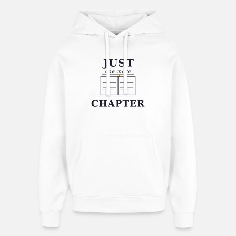 Just one more Chapter - Oversized Unisex Hoodie by Stanley/Stella - white