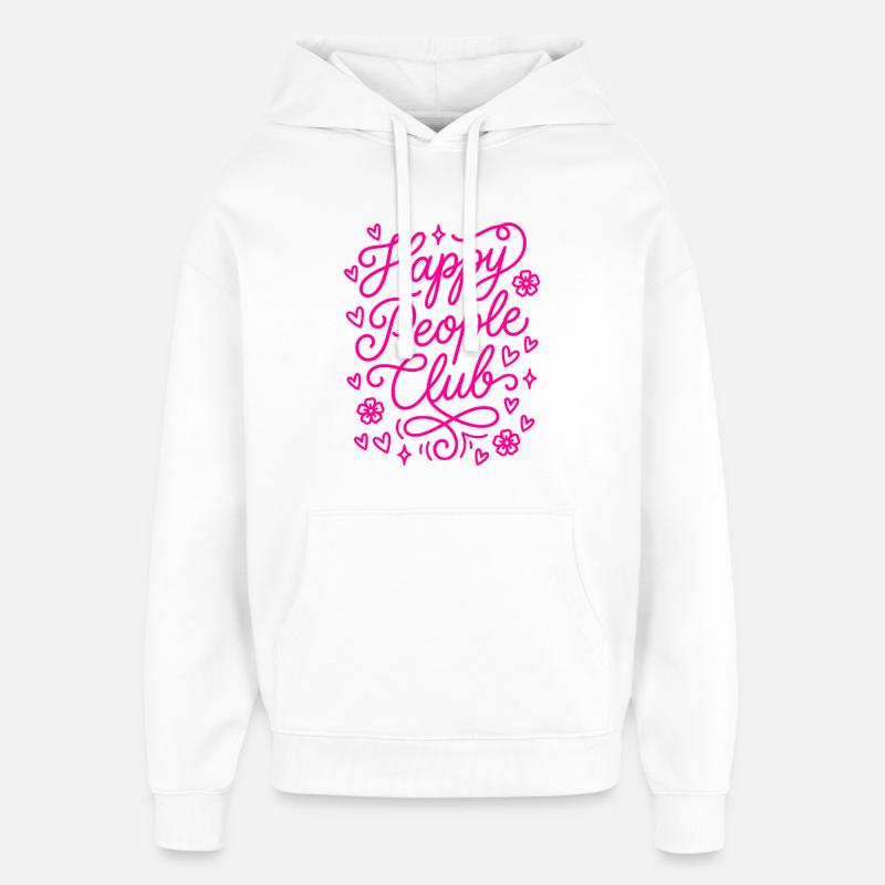 Club des Gens Heureux - Sweat à capuche unisexe Stanley/Stella Oversized - blanc