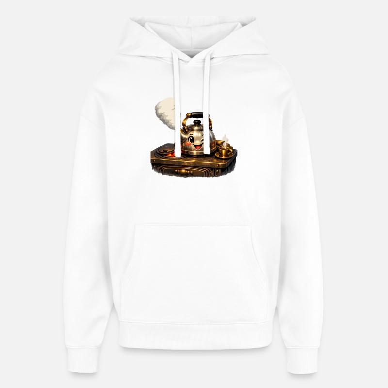 Bouilloire sur la cuisinière - Sweat à capuche unisexe Stanley/Stella Oversized - blanc