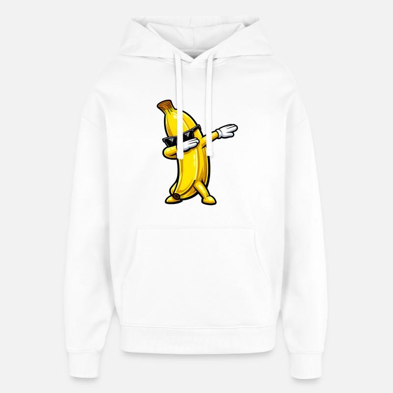 Tabbing de banane - Sweat à capuche unisexe Stanley/Stella Oversized - blanc
