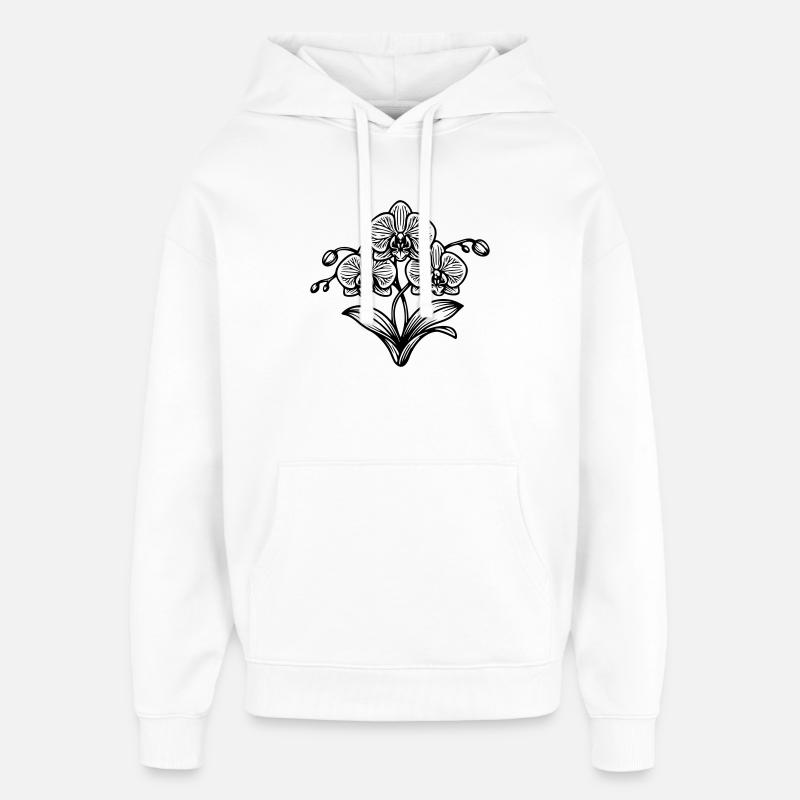 Orchidee - Oversized Unisex Hoodie von Stanley/Stella - Weiß