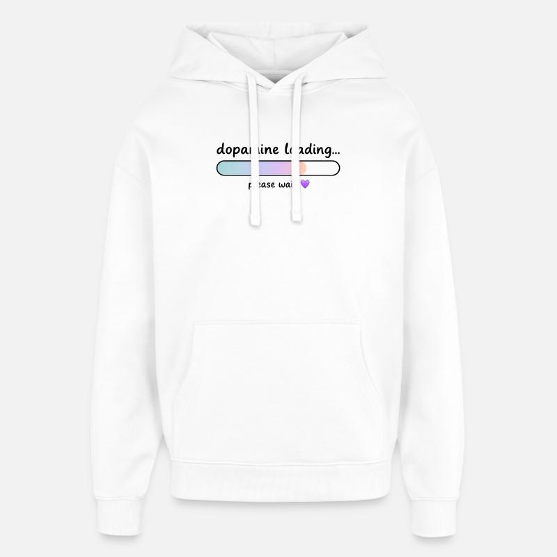 Dopamine Loading Gradient - Oversized Unisex Hoodie by Stanley/Stella - white