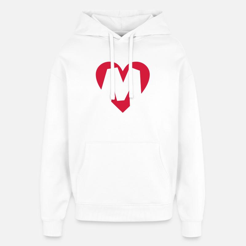 Cœur M - J'aime M - Sweat à capuche unisexe Stanley/Stella Oversized - blanc