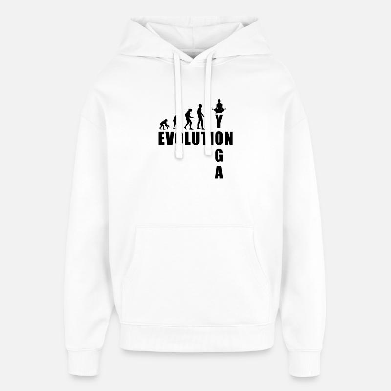 Cadeau de méditation EVOLUTION Yoga - Sweat à capuche unisexe Stanley/Stella Oversized - blanc