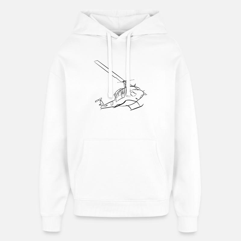 Bell212 - Sweat à capuche unisexe Stanley/Stella Oversized - blanc