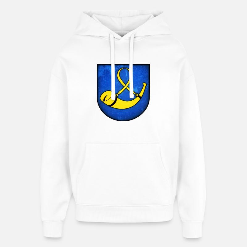Tychy - Pologne - Sweat à capuche unisexe Stanley/Stella Oversized - blanc