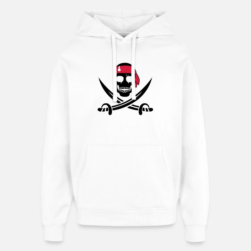 pirate - Sweat à capuche unisexe Stanley/Stella Oversized - blanc