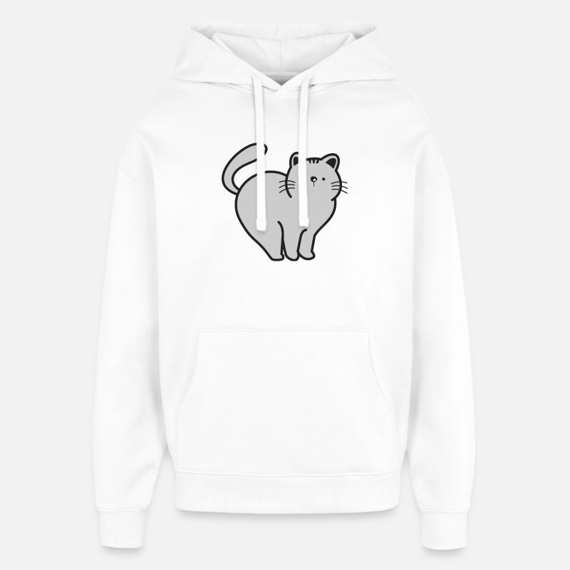 Katze Katzen - Oversized Unisex Hoodie von Stanley/Stella - Weiß