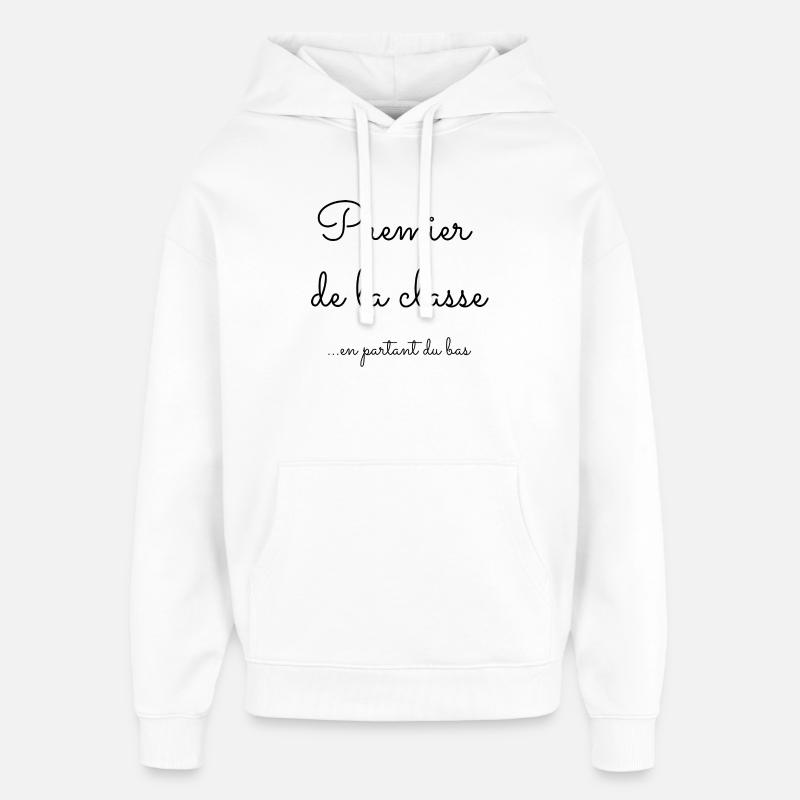 Premier en partant du bas - Sweat à capuche unisexe Stanley/Stella Oversized - blanc